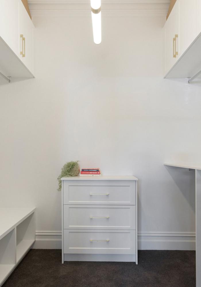 Custom cabinetry for robes in South Geelong home by Cambridge Cabinets