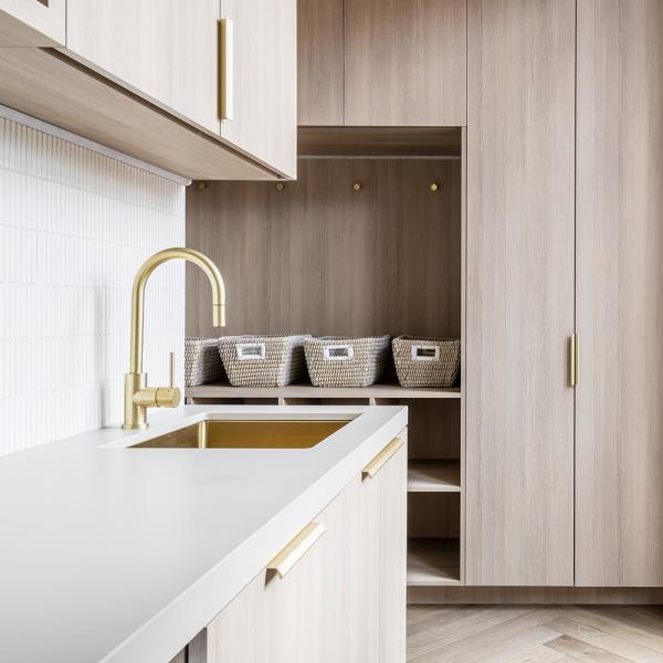 Custom laundry cabinetry in Geelong by Cambridge Cabinets