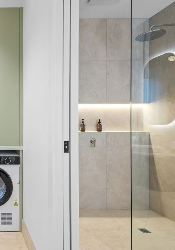 Custom bathroom cabinetry in Lorne